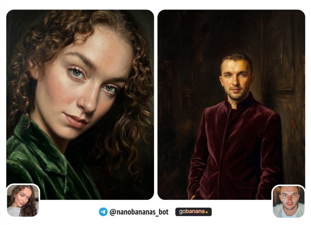 Портрет в технике масляной живописи