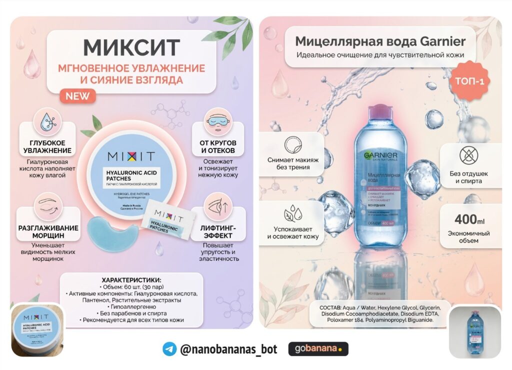 товарная карточка: инфографика