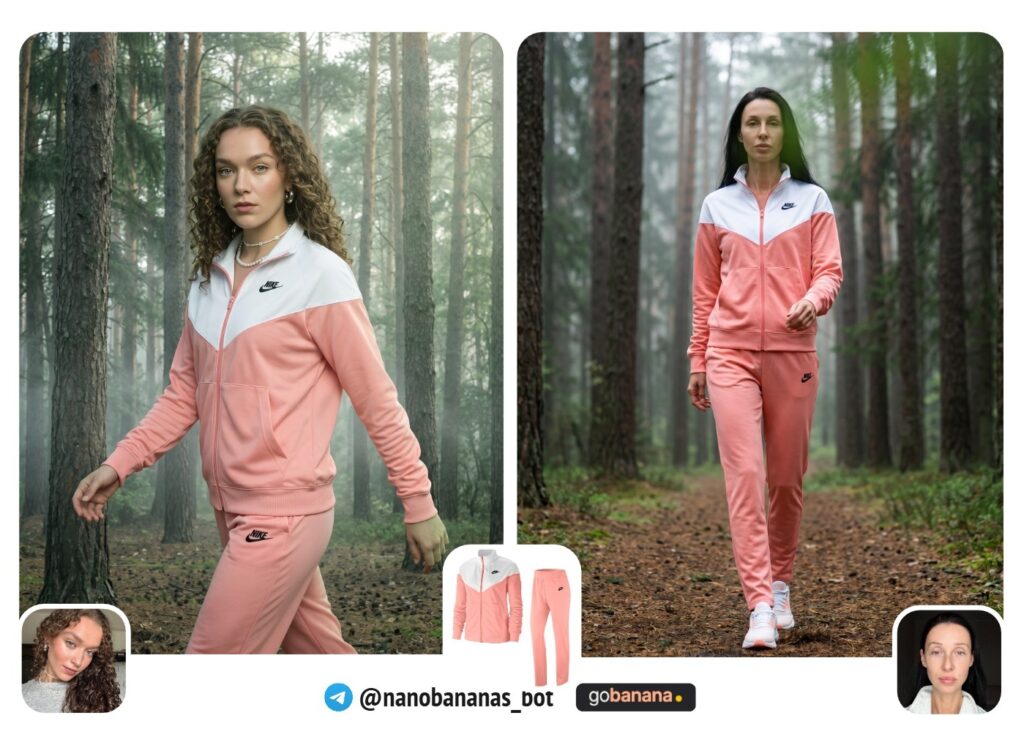 Товарная карточка: спортивная одежда на природе