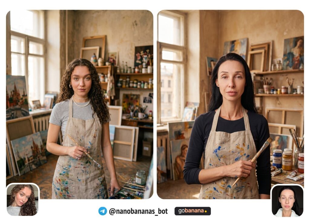 Художник в мастерской