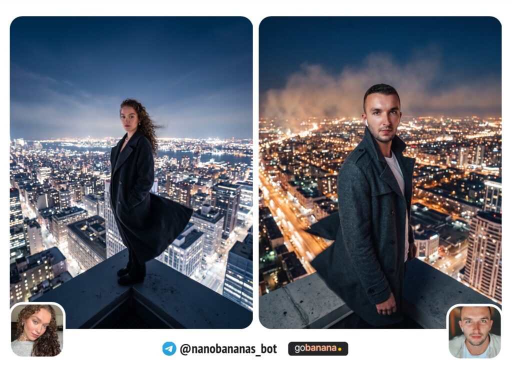 Ночная съёмка на крыше