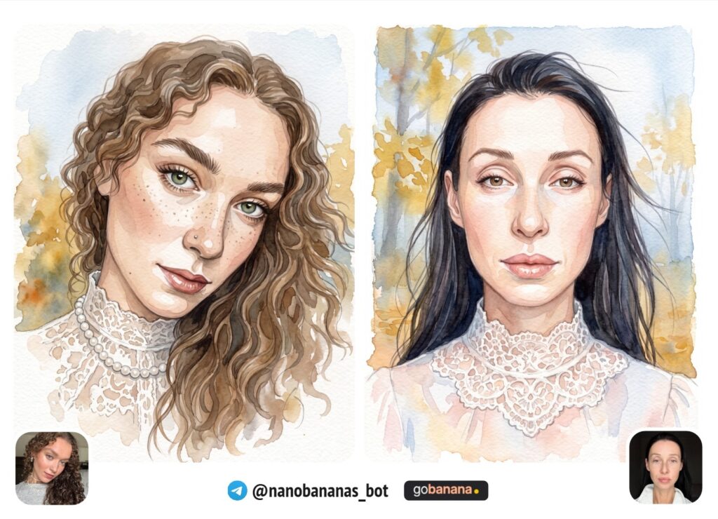 Акварельный портрет