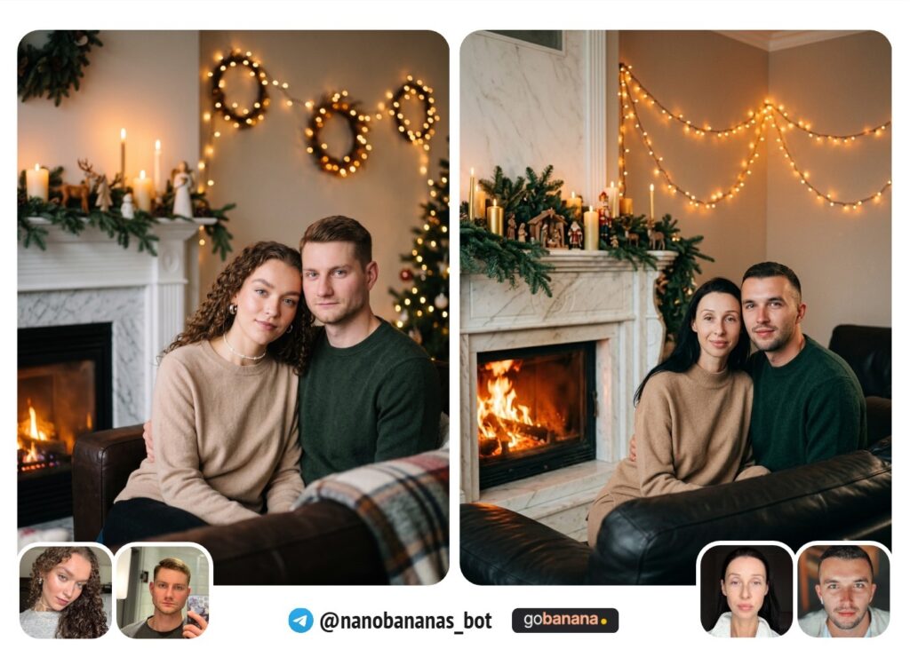 Рождественский вечер у камина