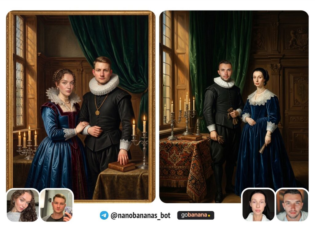 Парадный портрет в стиле фламандской живописи