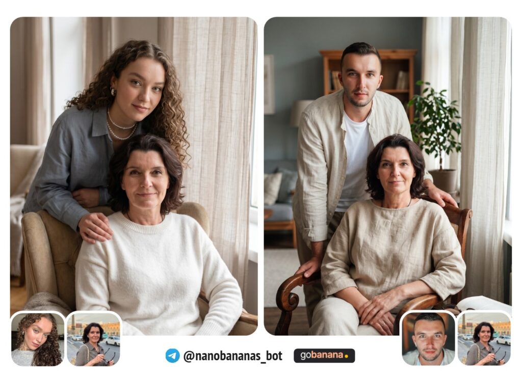 Два поколения — домашний интерьер