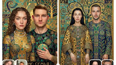 Семейный портрет по фото с ИИ