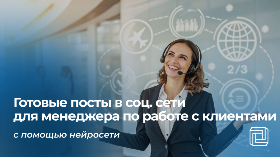 Посты в соцсети менеджеру по работе с клиентами пишет нейросеть