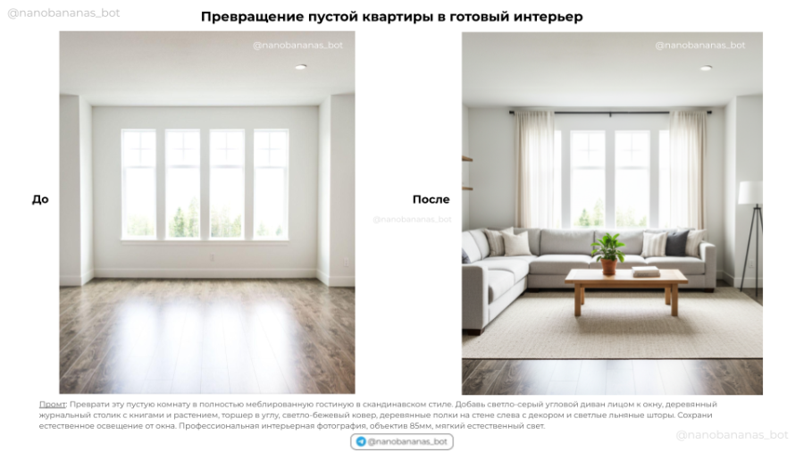 Нейросеть для дизайнера интерьера: 15 способов применения ИИ Nano Banana для дизайна