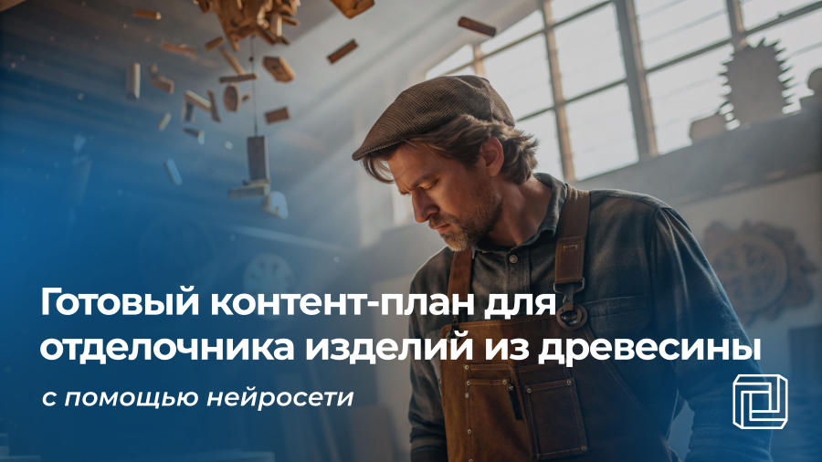 Контент-план отделочнику изделий из древесины пишет нейросеть