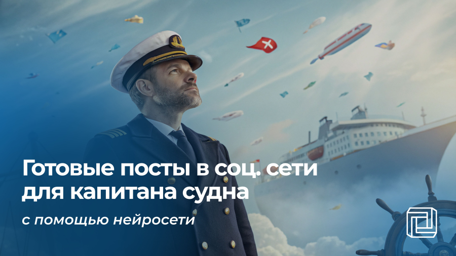 Посты в соцсети капитана судна пишет нейросеть