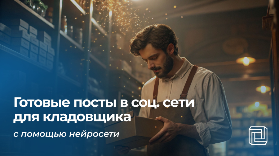 Посты в соцсети кладовщика пишет нейросеть